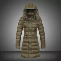 femmes doudoune moncler ski blouson 2063 capuchon amovible green